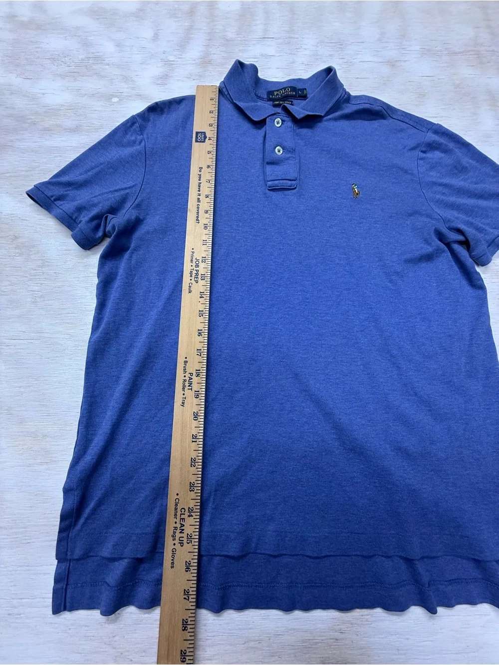 Polo Ralph Lauren Pima Soft Touch Shirt Blue Men’s Large Classic Fit Logo Casual